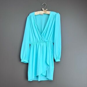 Chic Turquoise Women's Mini Dress